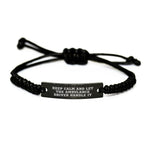 Ambulance Driver Gifts, Funny Rope Bracelet, Birthday Unique Presents from Friends, Coworkers, Family - 'Keep Calm And Let The Ambulance Driver Handle It'