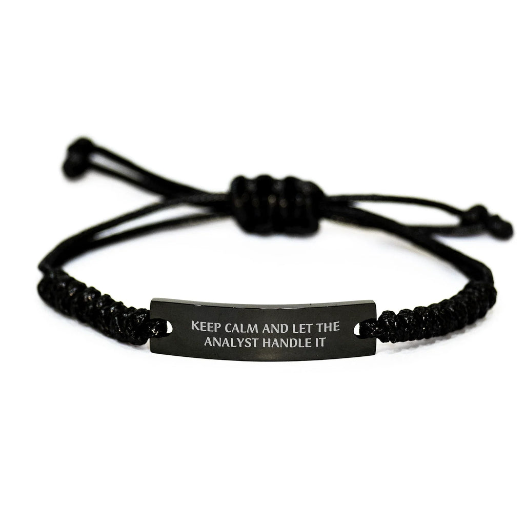 Funny Analyst Gift Quote Rope Bracelet from Friends Birthday Unique Gifts for Men Women Coworkers Family
