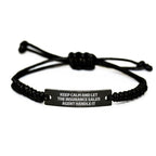 Funny Insurance Sales Agent Rope Bracelet Gifts from Friends for Men - Christmas Unique Gifts - 'Keep Calm And Let The Insurance Sales Agent Handle It'