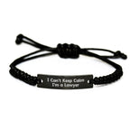 Funny Lawyer I Can't Keep Calm Gifts from Family to Men, Rope Bracelet, Unique Christmas Unique Gifts for Friends