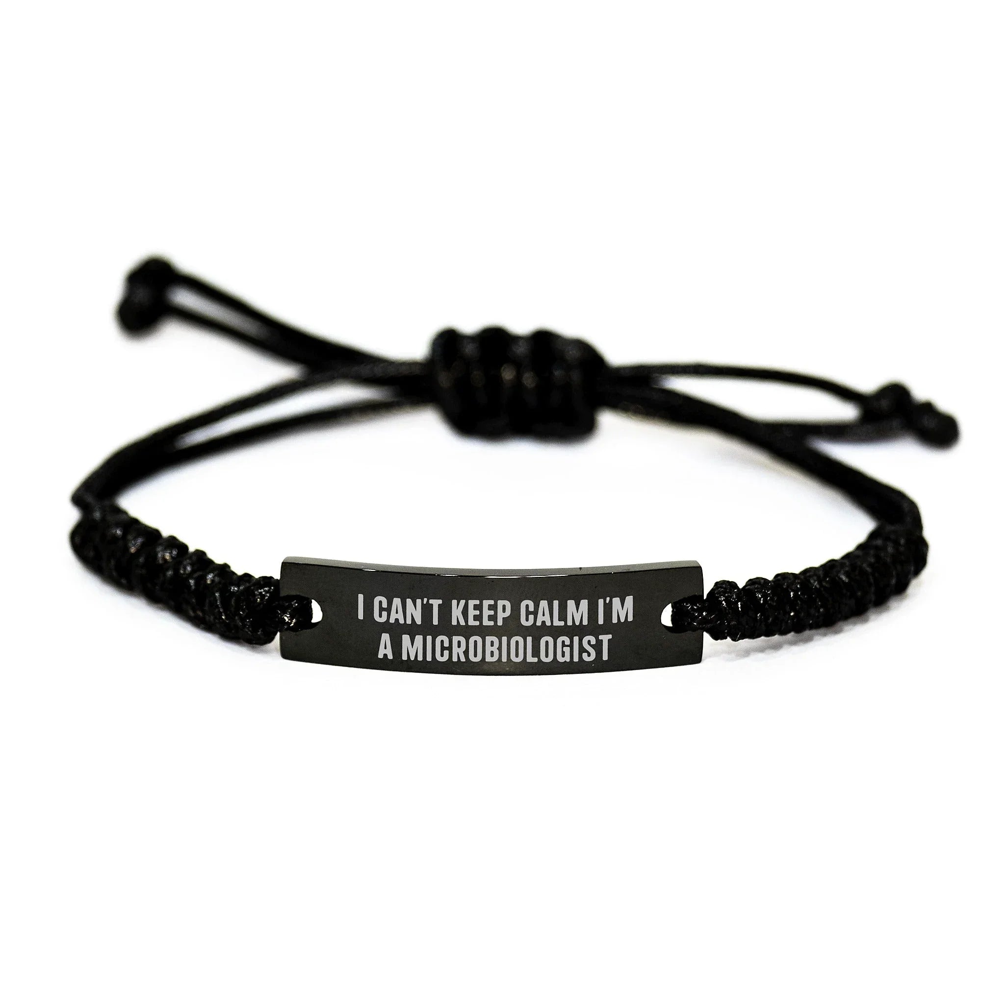 Funny Microbiologist Gifts for Men Women Friends Family - I Can't Keep Calm I'm A Microbiologist Rope Bracelet Christmas Unique