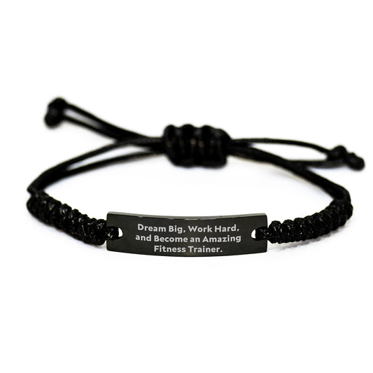 Inspirational Fitness Trainer Rope Bracelet Gifts from Friends, Fitness Trainer Birthday Unique Gifts for Him - Image 1