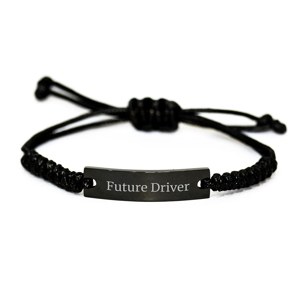 Funny Driver Rope Bracelet Gifts for Future Driver, Engraved Rope Bracelet, Personalized Rope Gifts from Friends for Men, Unique Christmas Unique Gifts for Men