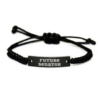 Senator Rope Bracelet, Funny Quote 'Future Senator' Gifts for Men, Unique Christmas Memorable Presents from Friends to Family