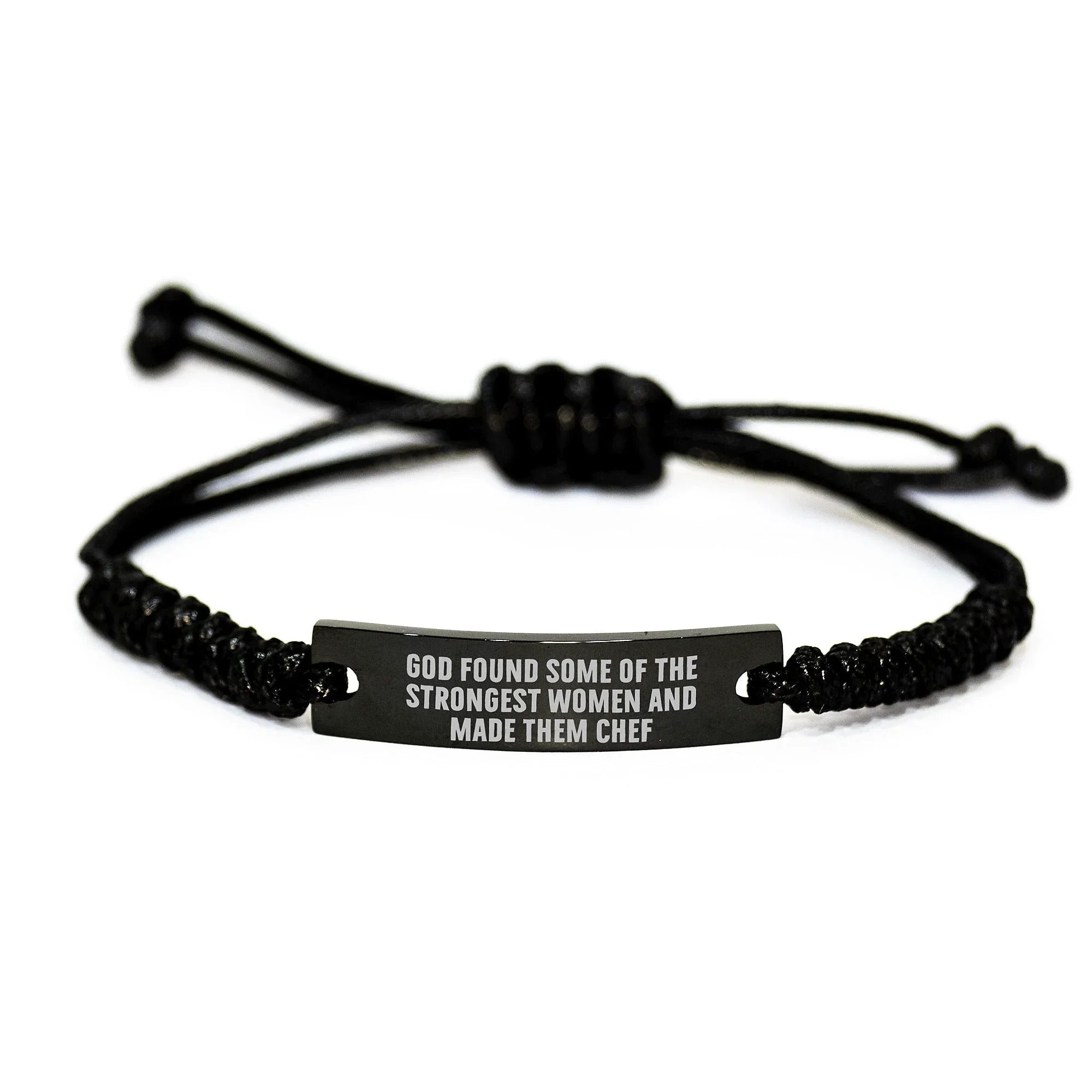 Funny Chef Rope Bracelet, Gifts for Chef, Christmas Unique Gifts from Friends to Men, Inspirational Quote Rope Bracelet, Strong Women Made Them Chef