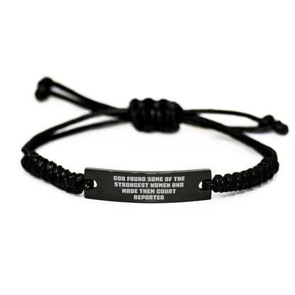 Funny Court Reporter Gifts from Friends - Inspirational Quote Birthday Unique Gifts for Women - Black Rope Court Reporter Necklace - Image 1