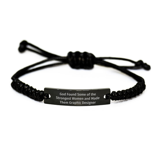 Graphic Designer Gifts from Friends - 'God Found Some Of The Strongest Women And Made Them Graphic Designer' Inspirational Rope Birthday Unique Gift for Graphic Designer - Image 1