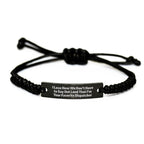 Funny Dispatcher Gifts for Men from Friends - Black Rope Bracelet, I Love How We Don't Have To Say Out Loud That I'm Your Favorite Dispatcher