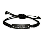 Funny Gift for Smart Sexy Talented Manager Rope Bracelet, Gifts from Friends for Christmas Unique Manager Presents