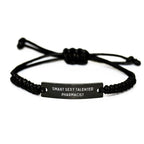 Smart Sexy Talented Pharmacist Birthday Unique Gifts from Friends for Men and Women Rope Bracelet