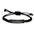 Funny Drawing Gifts for Drawing Enthusiasts, Rope Bracelet Christmas Unique Gifts from Friends, Friends Gifts for Drawing Enthusiasts