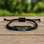 Hawaii Rope Bracelet - Gifts from Men to Friends with Inspirational 'There's No Place Like Hawaii' Quote, Christmas Unique Jewelry
