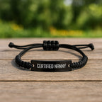 Funny Quote Nanny Rope Bracelet Christmas Unique Gifts from Friends to Nanny