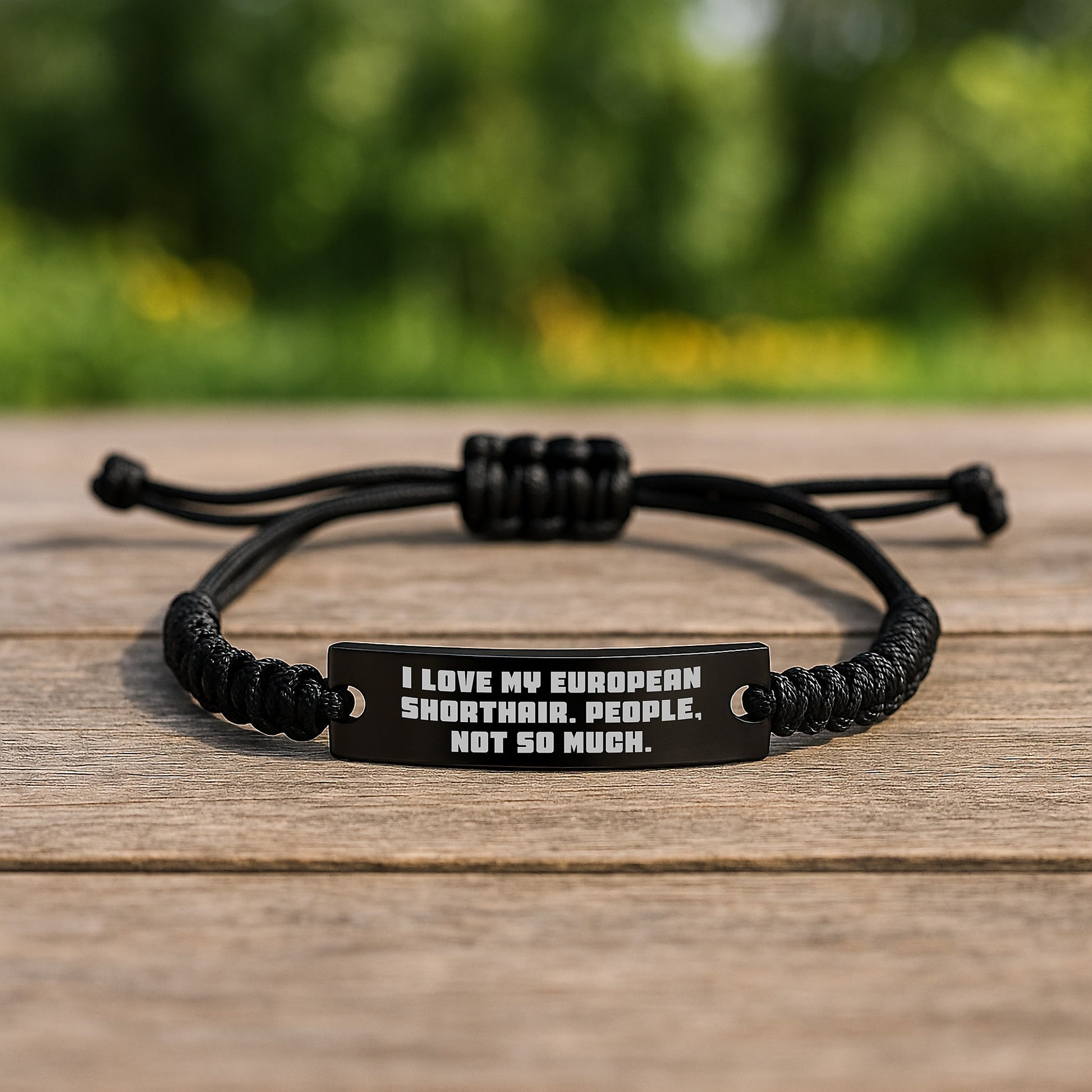 European Shorthair Cat Rope Bracelet, I Love My European Shorthair. People, Not So Much. - Funny Graduation Gift from Friends, Coworkers, or Family - Image 2