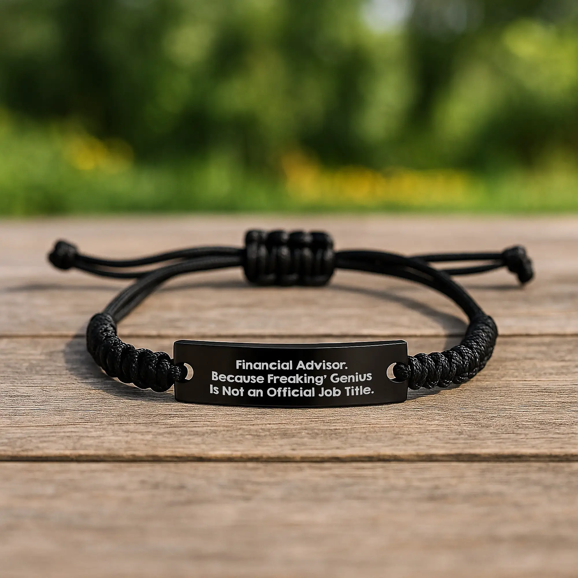 Financial Advisor Keepsake Rope Bracelet for Him Birthday Gift - Image 2