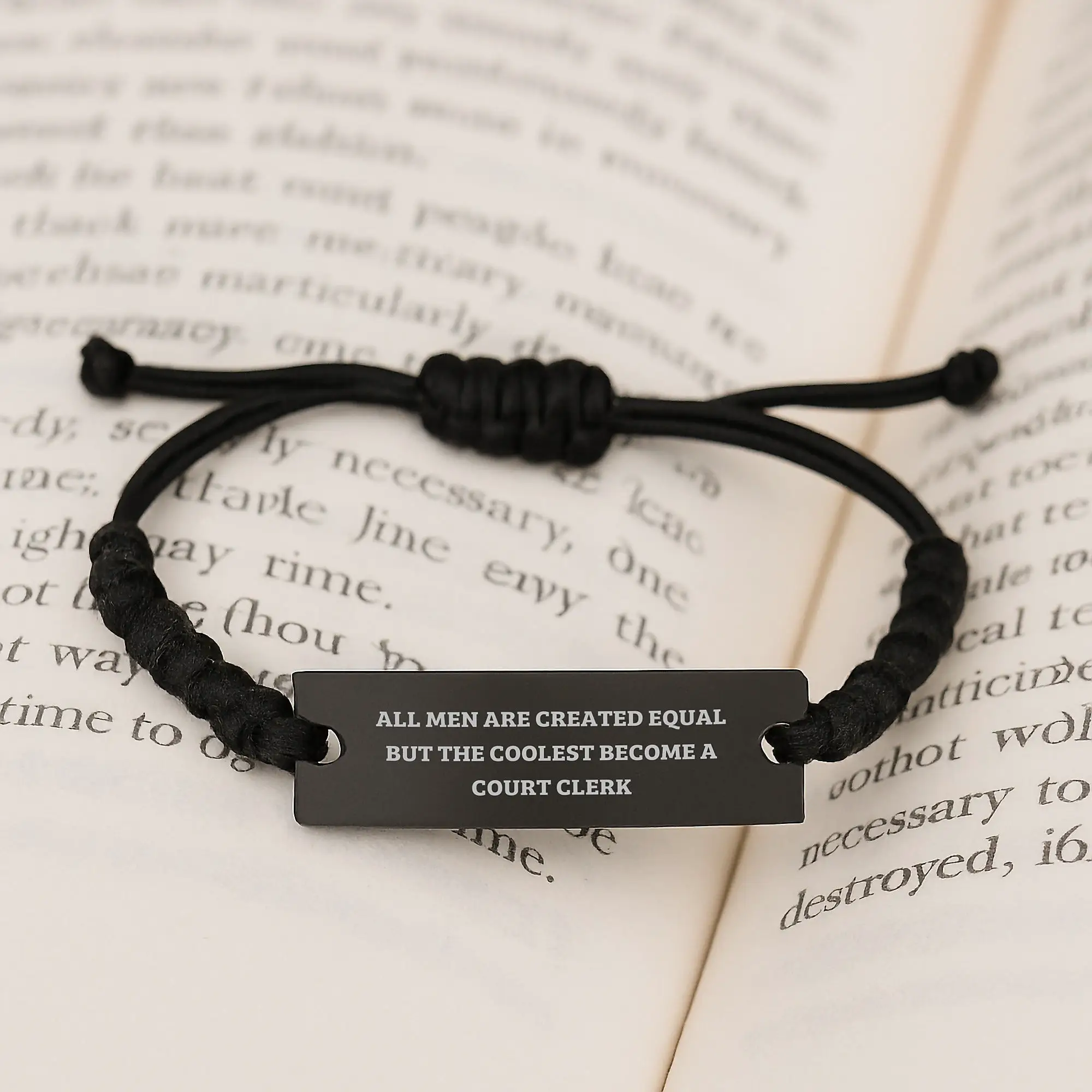 Birthday Gift for Her Court Clerk Keepsake Rope Bracelet Present - Image 3