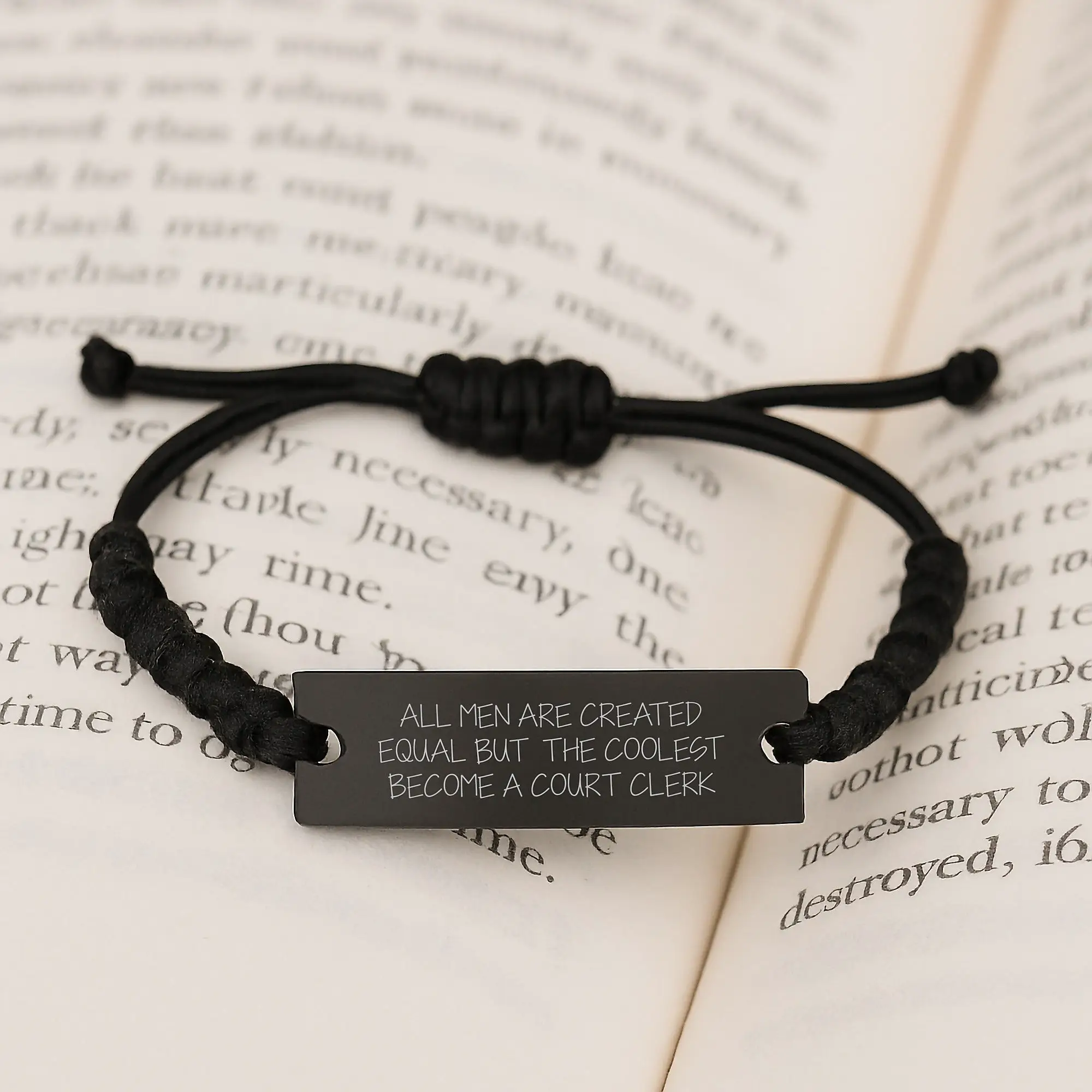 Bold Court Clerk Rope Bracelet for Friends Novelty Birthday Gift - Image 3