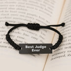 Funny Judge Rope Bracelet Gifts from Friends - Best Judge Ever Inspirational Quote Unique Christmas Memorable Presents for Judge