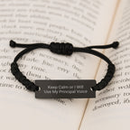 Principal Keepsake Black Adjustable Rope Bracelet for Him Birthday Gift - Image 3