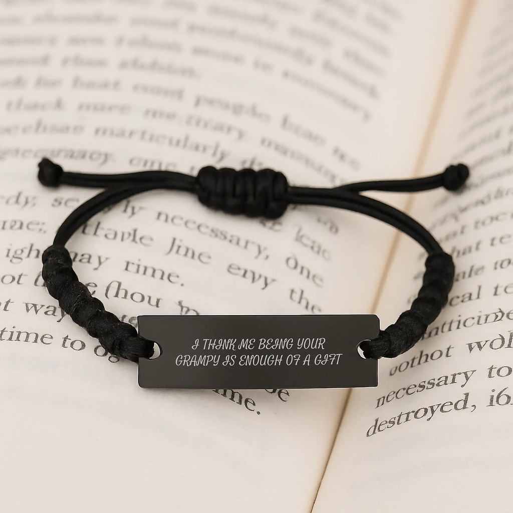 Grampy Gift for Him A Heartfelt Keepsake Bracelet with a Loving Message - Image 3