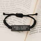 Unique Senator Rope Bracelet Gifts for Men Gifts from Family - 'Officially The World's Coolest Senator' Funny Quote Rope Bracelet Christmas Unique Gifts