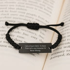 Funny Court Clerk Rope Bracelet Gifts for Men and Women, I'm Never Wrong Black Stainless Steel Rope
