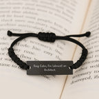 Architect Gifts, Keep Calm, I'm (almost) An Architect. Adjustable Rope Birthday Unique Gift from Friends for Male