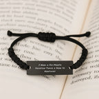 Kentucky Enthusiasts' Gift, 'I Need A Six Month Vacation' Rope Bracelet for Birthday, Adjustable Black Stainless Steel with Interlaced Rope, Gifts from Friends to Family