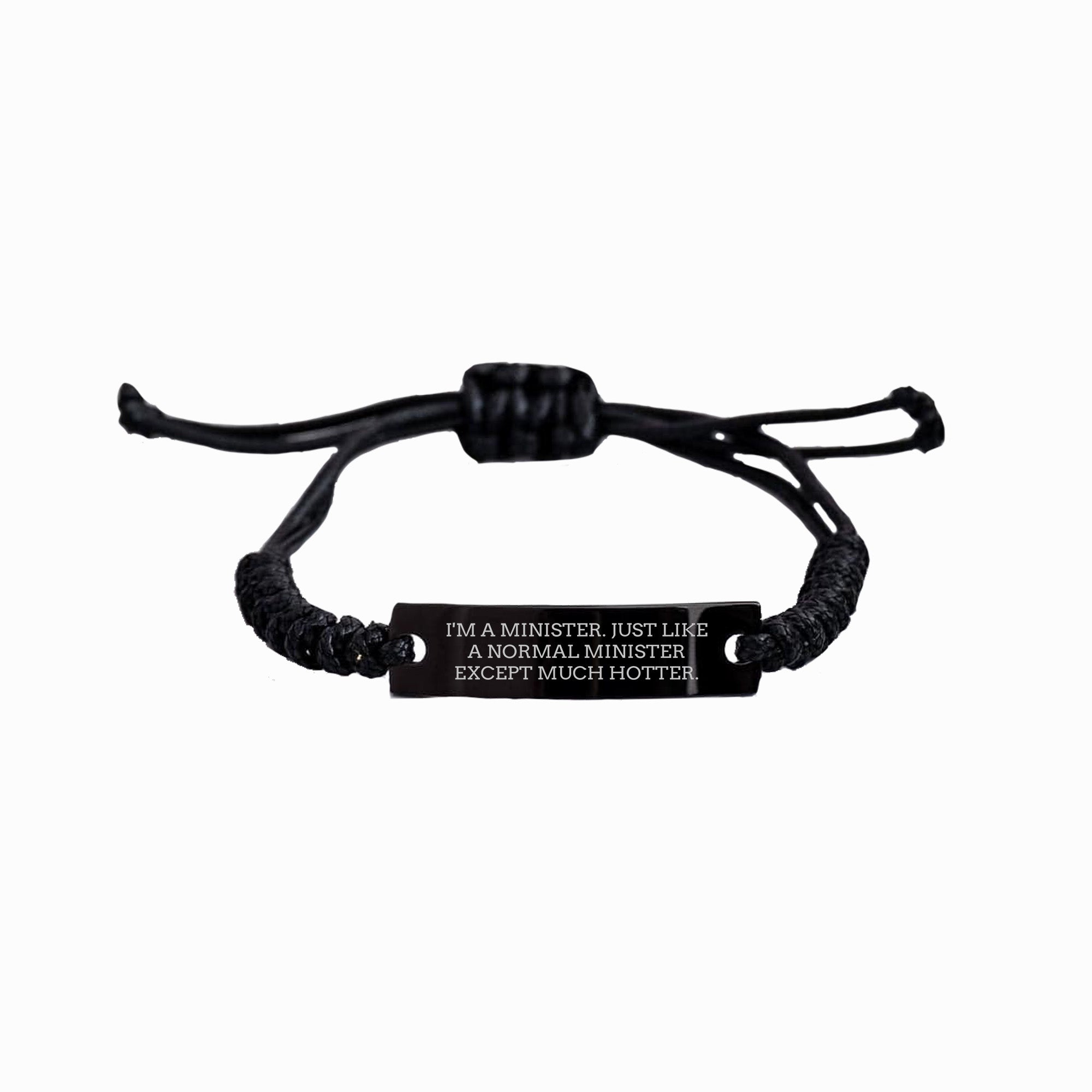 Funny Adjustable Minister Rope Bracelet With Interlaced Design Ideal Gift