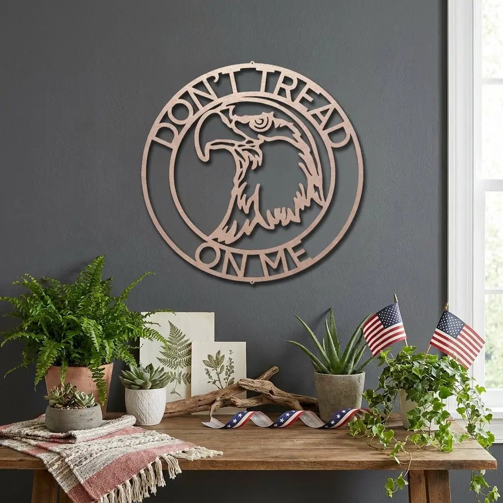 Personalized Bald Eagle Metal Sign – Custom Patriotic Name Sign – American Eagle Wall Art – Veteran Gift