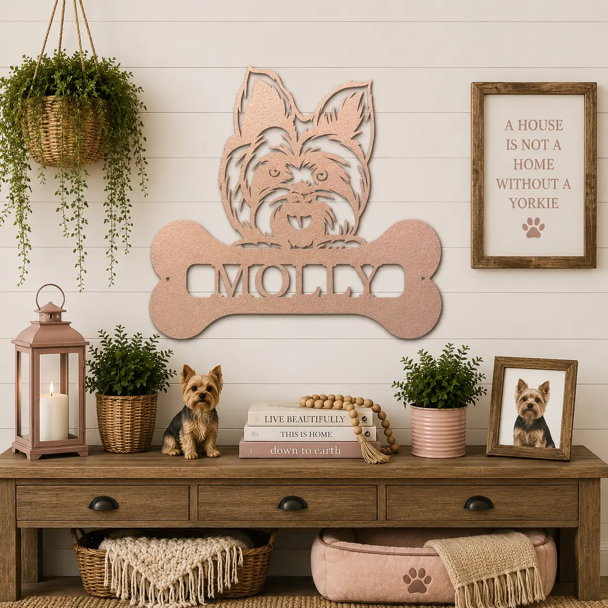Choose Your Dog Breed Personalized Metal Wall Art – Custom Dog Name Sign, Dog Lover Gift, Laser Cut Steel Wall Hanging