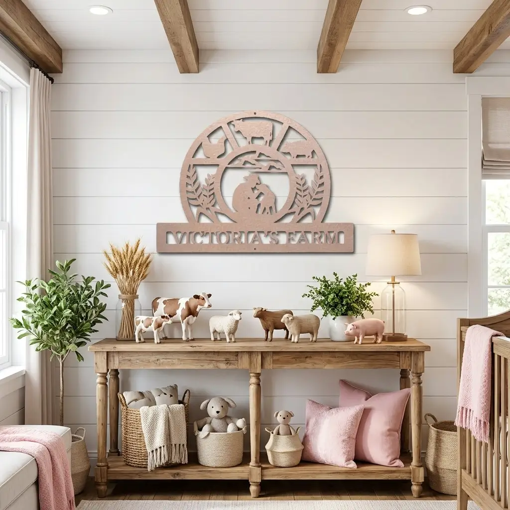 Personalized Farm Metal Wall Art – Custom Family Farm Sign – Ranch Decor – Barn Wall Art – Livestock Sign – Gift for Farmers