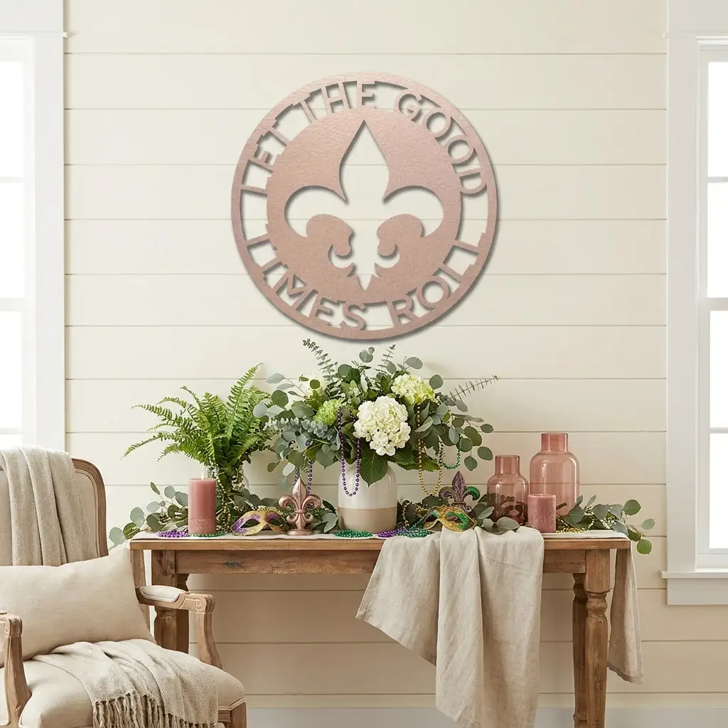 Personalized Fleur de Lis Metal Wall Art | Custom Family Name Sign | French Country Wall Decor | Made in USA