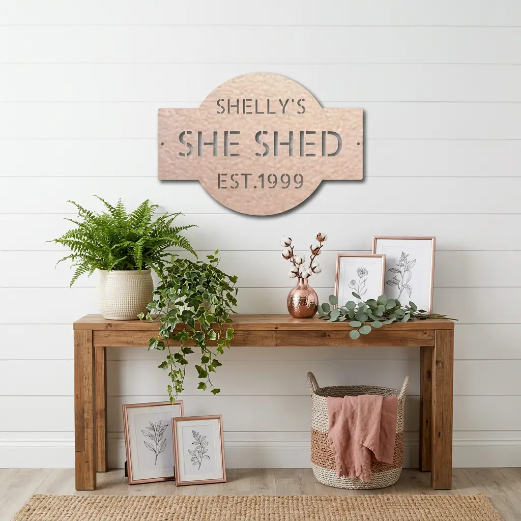 Personalized 3 Line Metal Wall Sign, Custom Name & Phrase Wall Art, Family Home Garage She Shed Man Cave Sign, Custom Metal Decor, Personalized Housewarming Gift