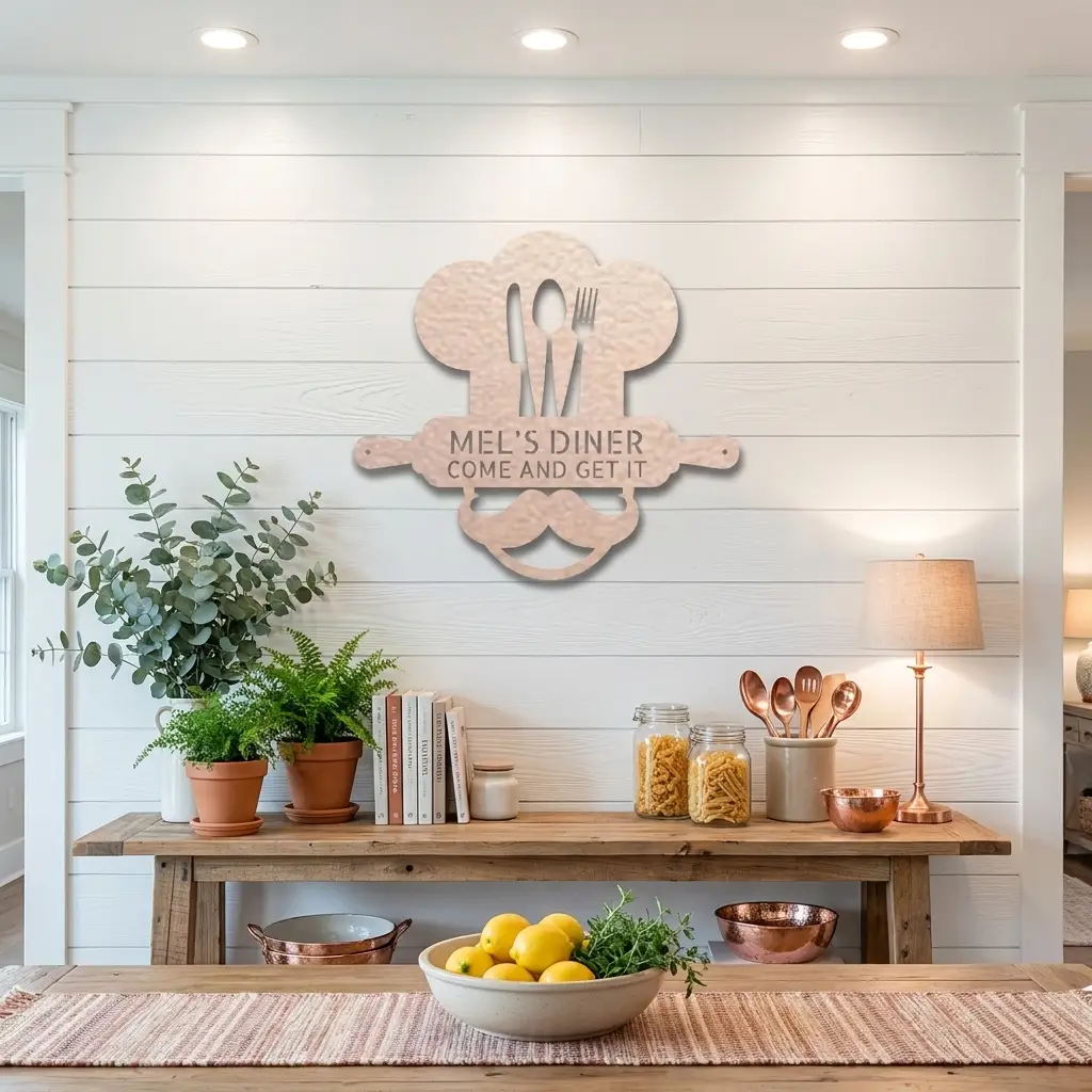 Personalized Diner Metal Wall Art: Where Every Meal is Your Signature Dish