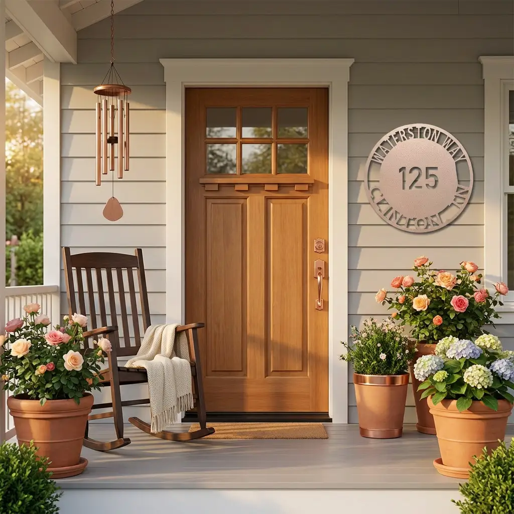 Personalized Address Sign, Custom House Number Sign, Outdoor Metal Address Plaque, Modern House Sign, Housewarming Gift