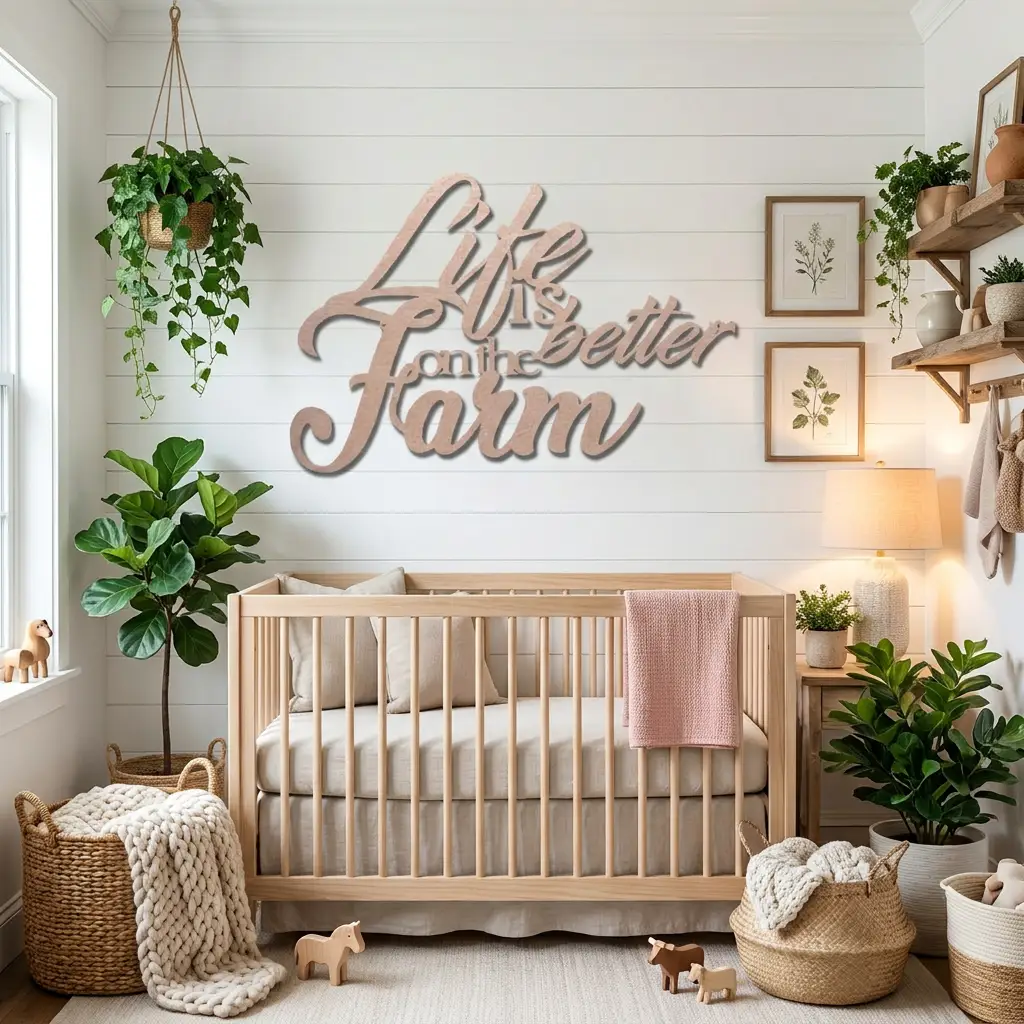Life is Better on the Farm Quote Indoor Outdoor Steel Wall Sign