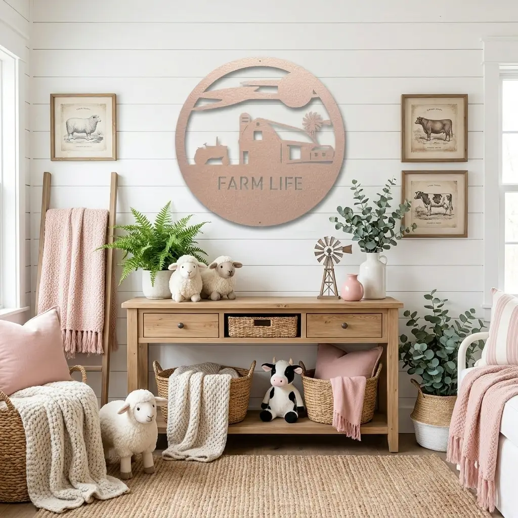 Personalized Farm Life Metal Sign – Custom Farm Name Sign – Rustic Farmhouse Wall Decor – Barn & Ranch Metal Art
