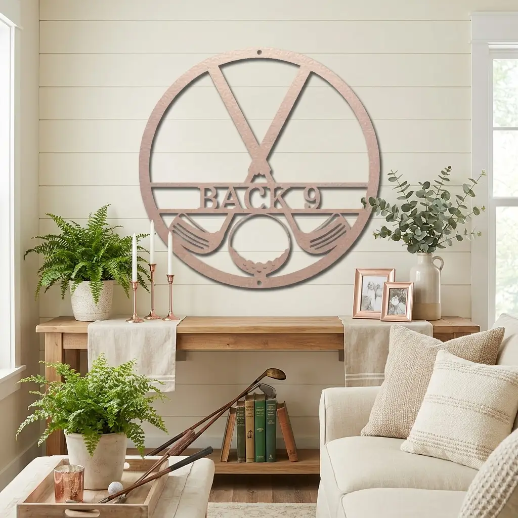 Personalized Golf Metal Wall Art Custom Name Golfer Sign Man Cave Garage Decor Gift for Golf Lover