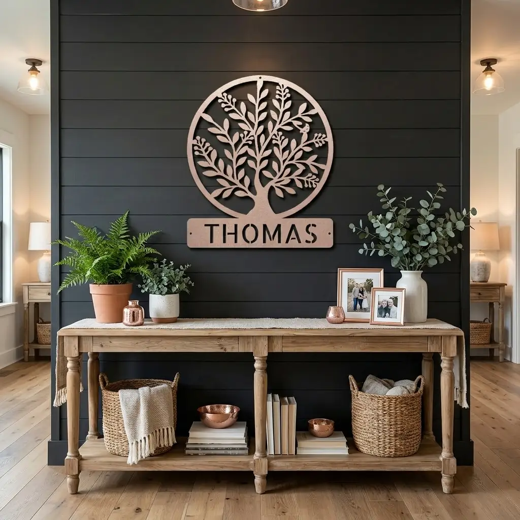 Personalized Tree of Life Metal Wall Sign: Celebrate Your Roots