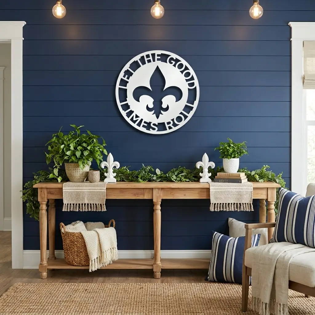 Personalized Fleur de Lis Metal Wall Art | Custom Family Name Sign | French Country Wall Decor | Made in USA