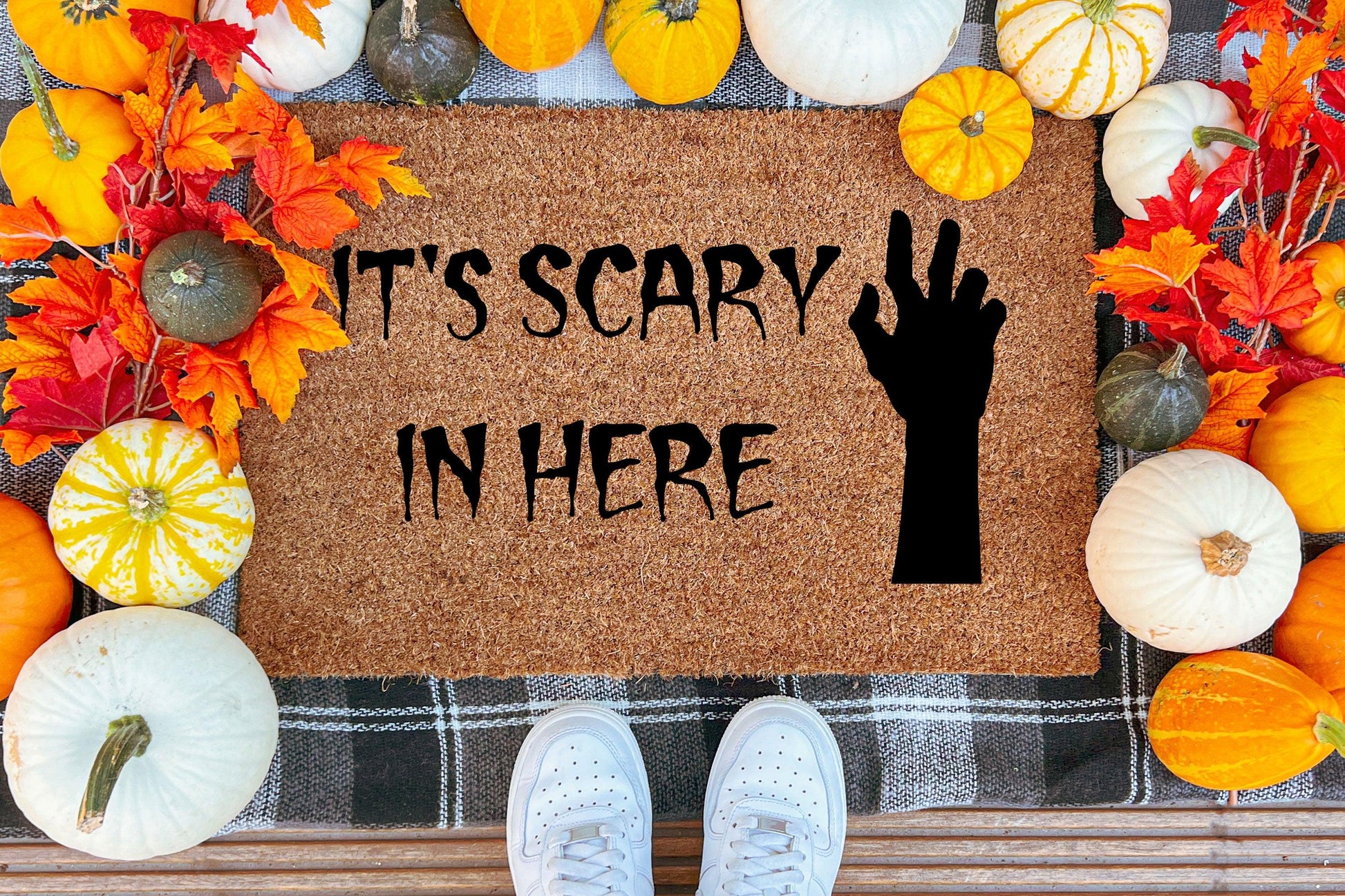 Halloween Outdoor Mat - It's Scary in Here - Mallard Moon Gift Shop