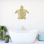 Sea Turtle Custom Name Metal Art Wall Sign