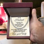 To My Husband - I Choose You - Cuban Chain Necklace