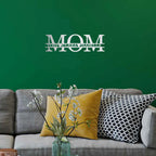 Personalized Mom Metal Wall Art – Custom Kids Names Sign with Heart Separators – Family Name Steel Décor – Mother’s Day Gift