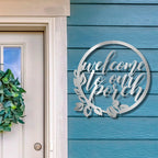 Welcome to Our Porch Indoor Outdoor Steel Wall Sign