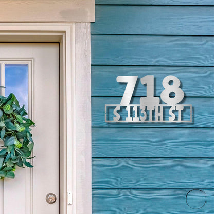 Address Personalized Steel Wall Sign Metal Art - Mallard Moon Gift Shop
