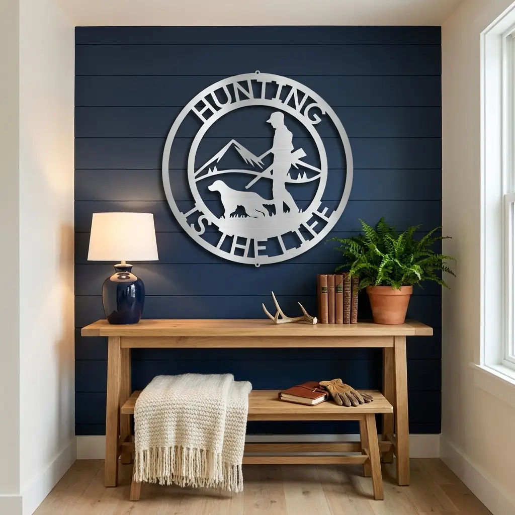 The Hunter Personalized Monogram Indoor Outdoor Steel Wall Sign