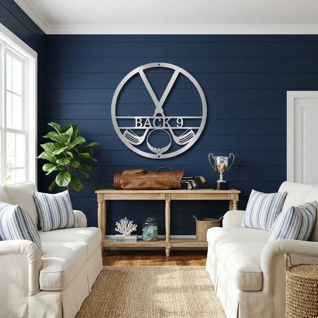 Personalized Golf Metal Wall Art Custom Name Golfer Sign Man Cave Garage Decor Gift for Golf Lover