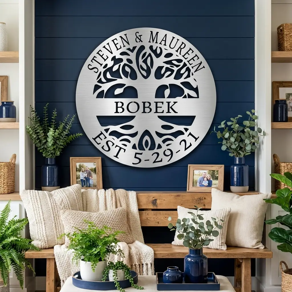 Personalized Tree of Life Metal Wall Art: Celebrate Heritage & Special Moments